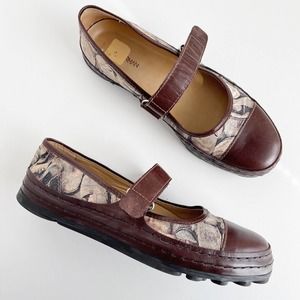 Alexandre Birman Brown Leather Mary Jane Flats Size 8